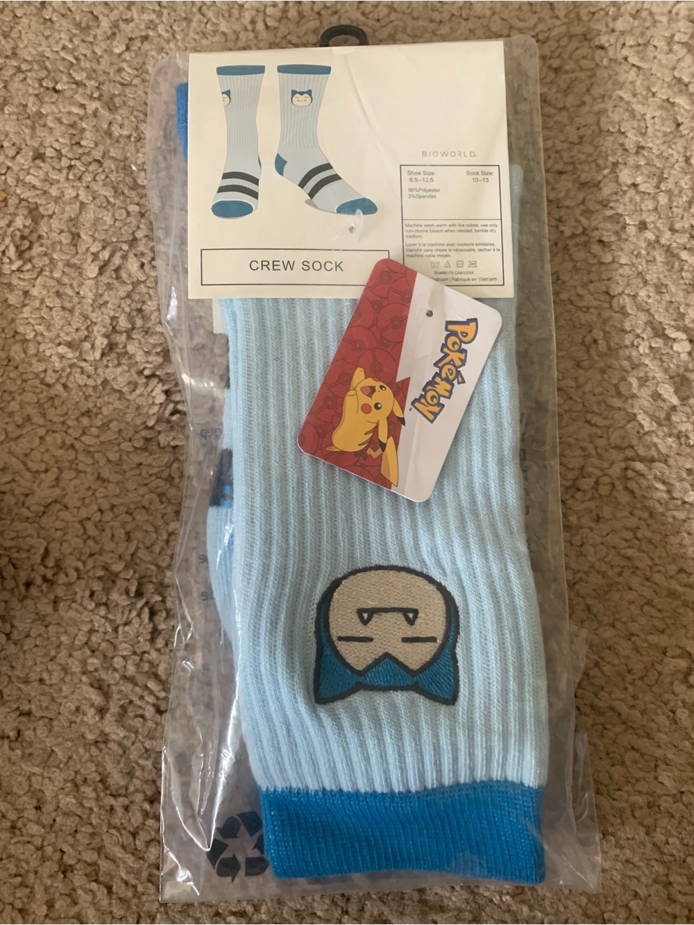 Bioworld Pokémon Snorlax Men’s Socks